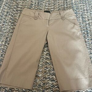 The Limited Women's Khaki Tailored Bermuda Shorts